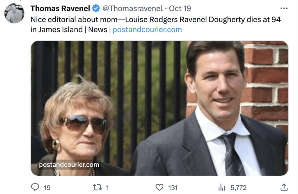 Celui de Thomas Ravenel