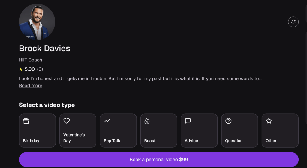 Camée de Brock Davies