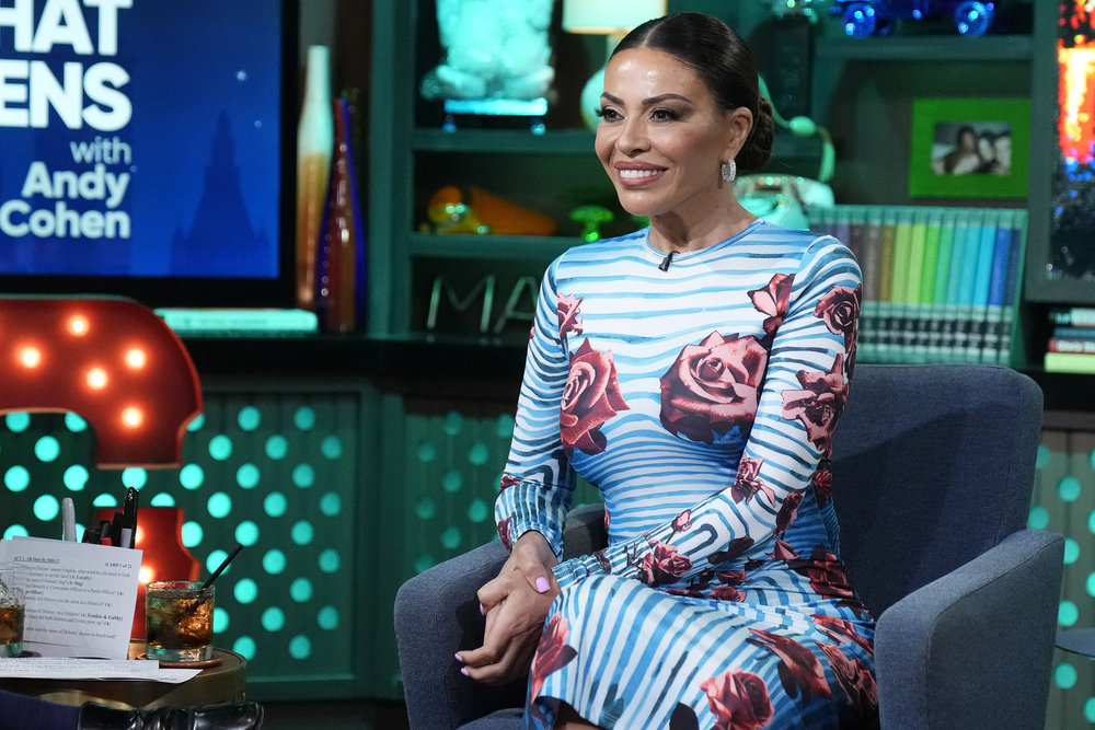 Dolores Catania sur WWHL avec Andy Cohen.