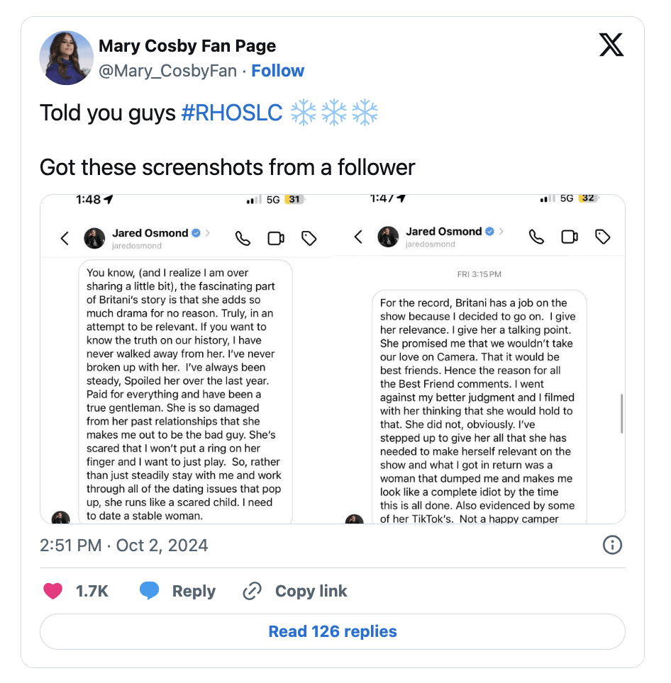 Britani Bateman et Jared Osmond