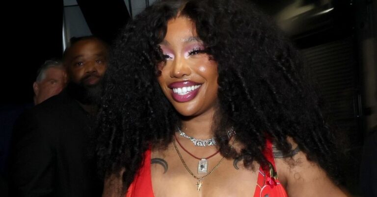 Le haut plongeant Jean Paul Gaultier de SZA ne ​​pourrait pas être plus transparent